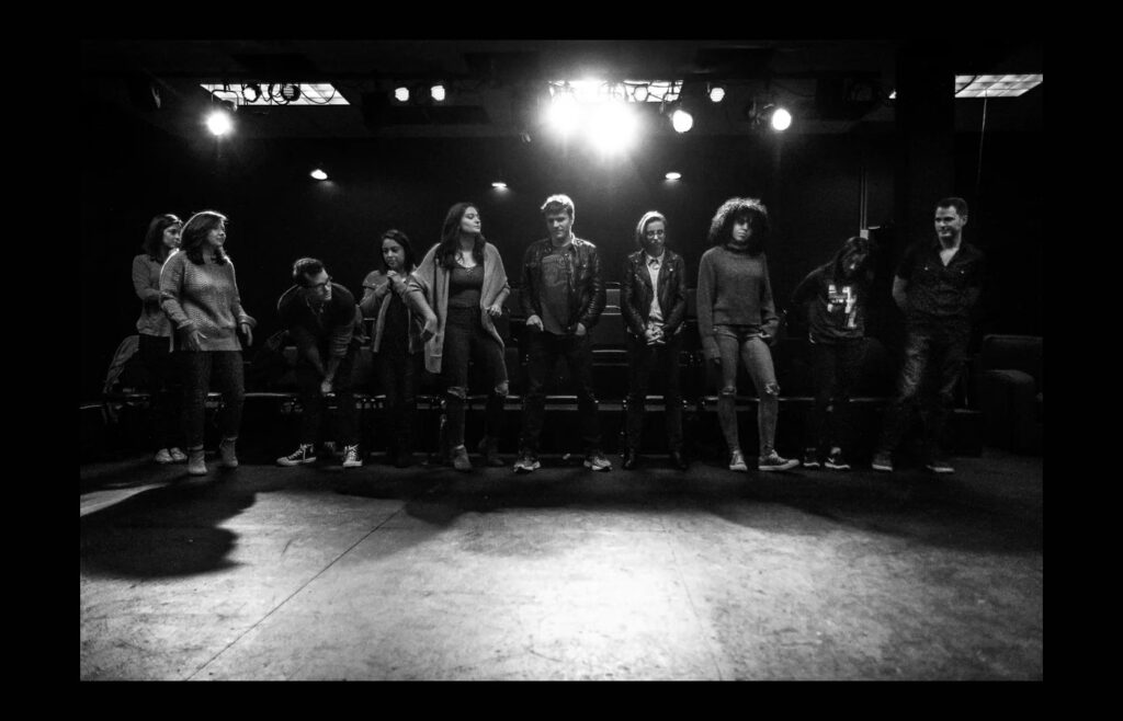 Actors on stage at the Robert Mello Studio